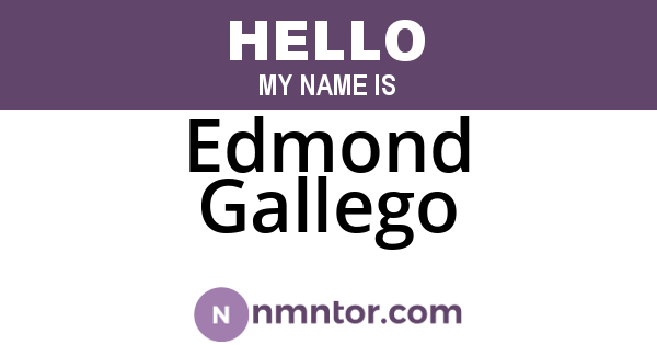 Edmond Gallego