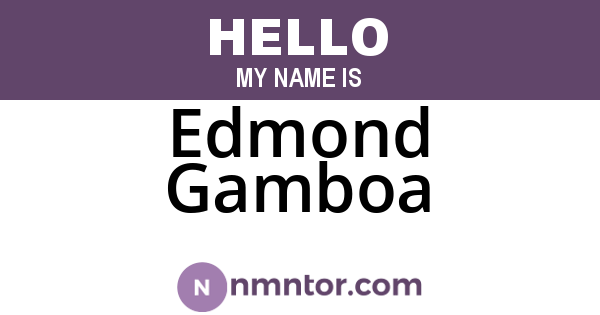 Edmond Gamboa