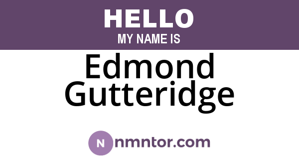 Edmond Gutteridge