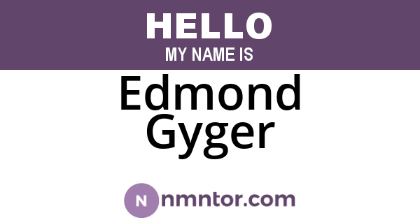 Edmond Gyger