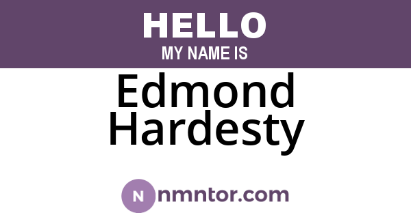 Edmond Hardesty
