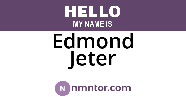 Edmond Jeter