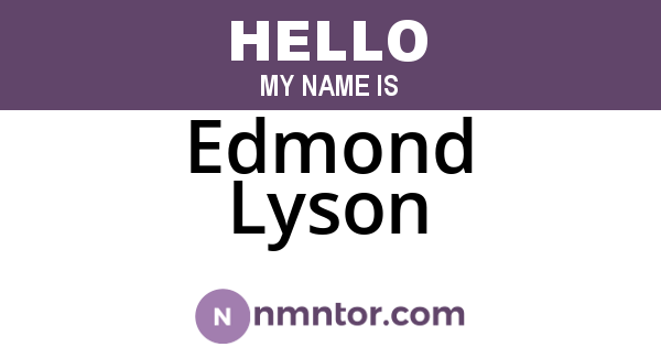 Edmond Lyson