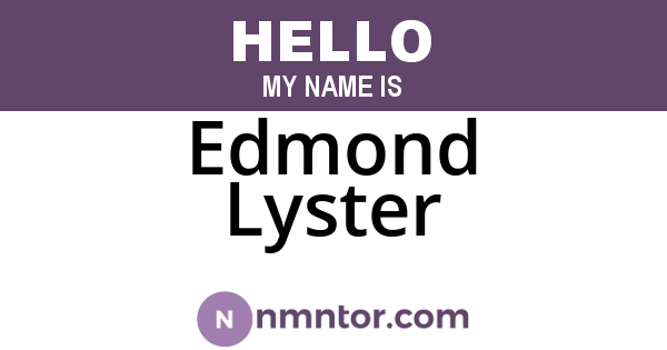Edmond Lyster