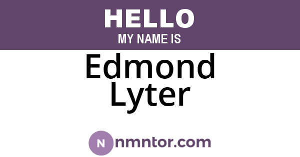 Edmond Lyter