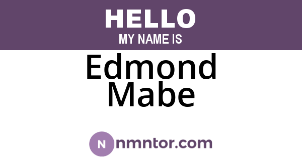 Edmond Mabe