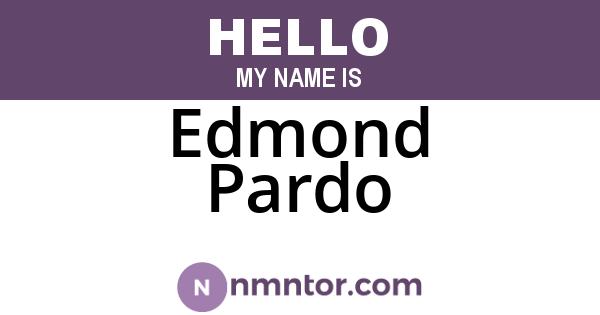 Edmond Pardo