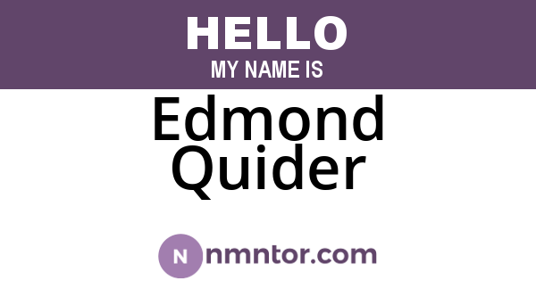 Edmond Quider