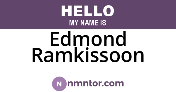 Edmond Ramkissoon