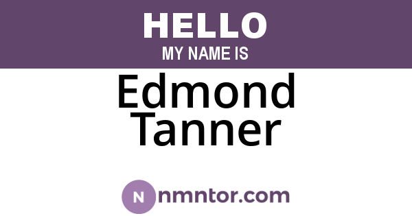 Edmond Tanner
