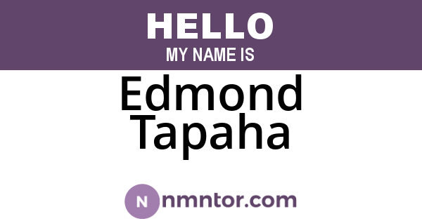 Edmond Tapaha