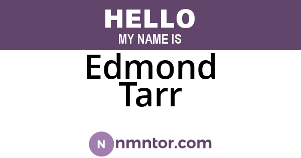 Edmond Tarr