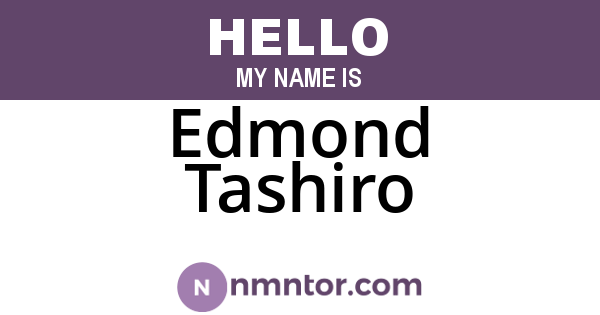 Edmond Tashiro