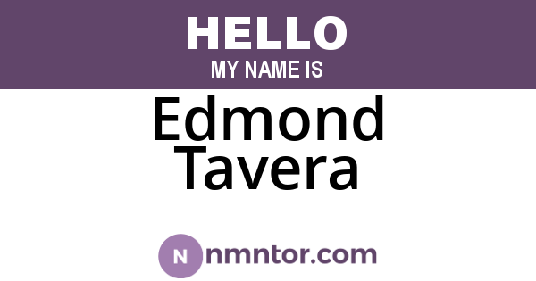 Edmond Tavera