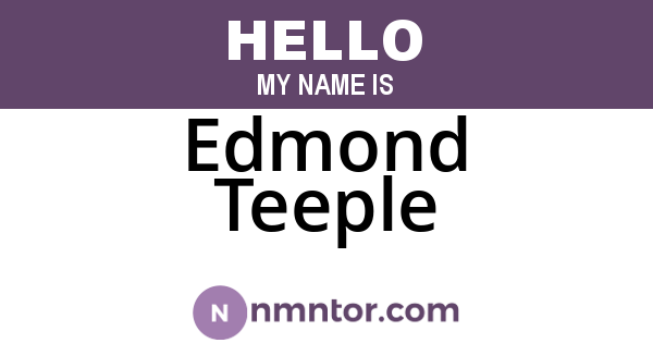 Edmond Teeple