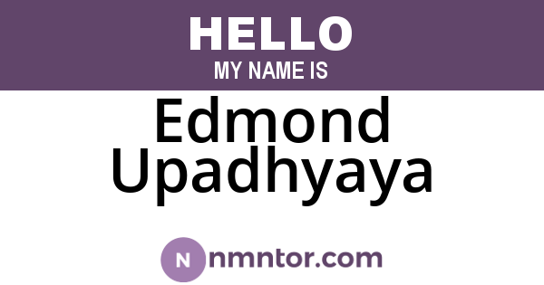 Edmond Upadhyaya