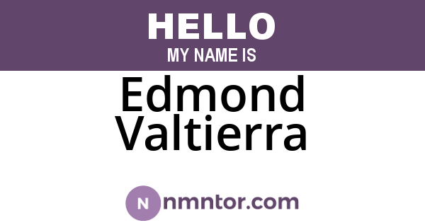 Edmond Valtierra