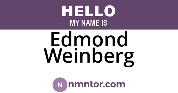 Edmond Weinberg