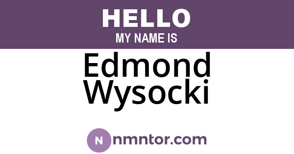 Edmond Wysocki