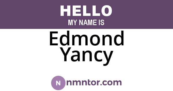 Edmond Yancy