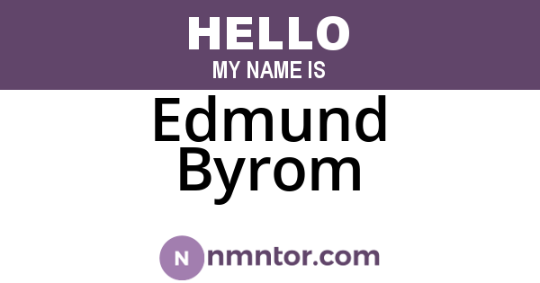 Edmund Byrom