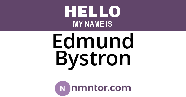 Edmund Bystron