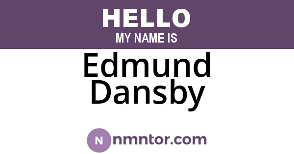 Edmund Dansby
