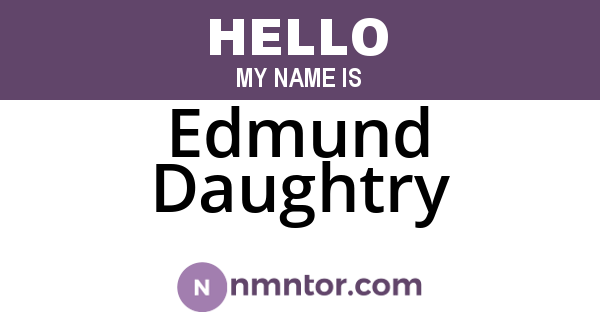 Edmund Daughtry