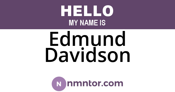 Edmund Davidson