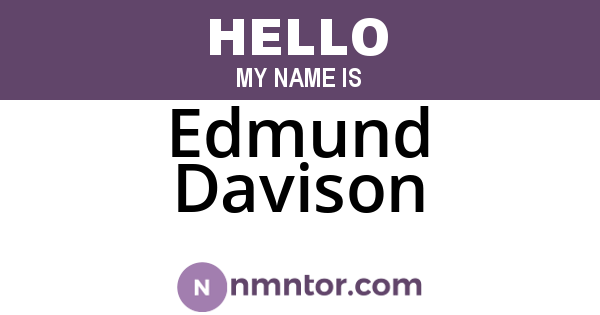 Edmund Davison