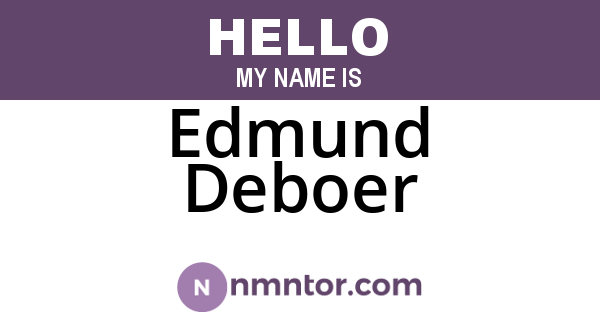 Edmund Deboer