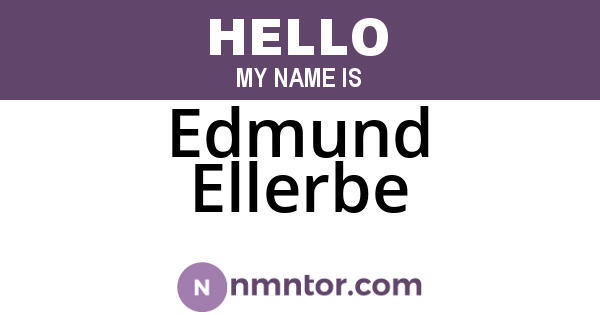 Edmund Ellerbe