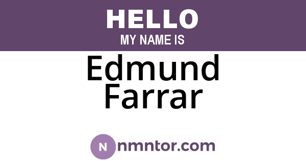 Edmund Farrar