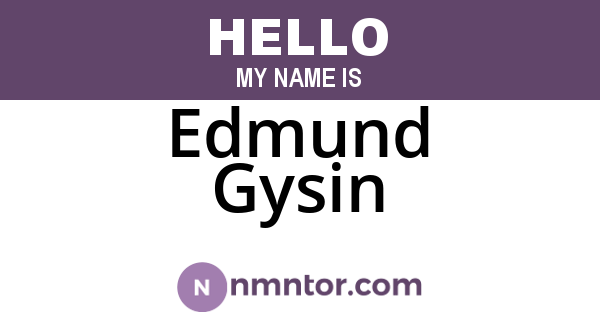 Edmund Gysin