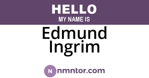 Edmund Ingrim