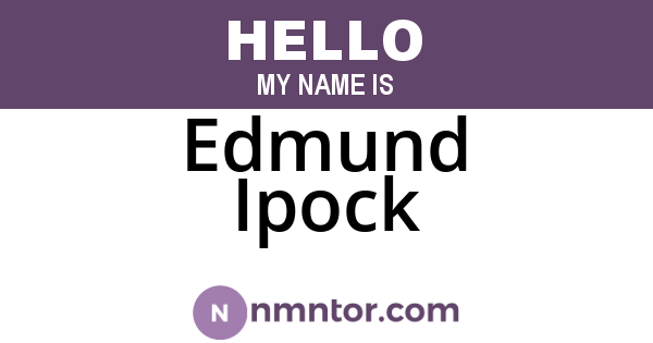 Edmund Ipock