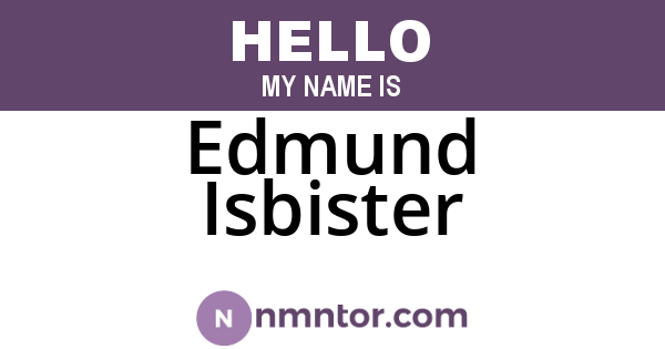Edmund Isbister
