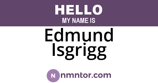 Edmund Isgrigg