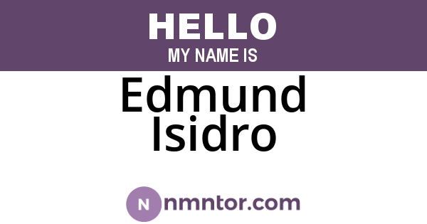 Edmund Isidro