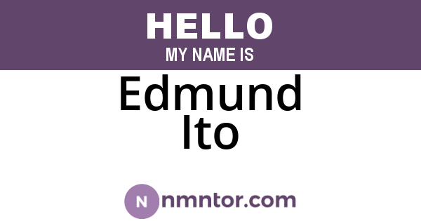 Edmund Ito
