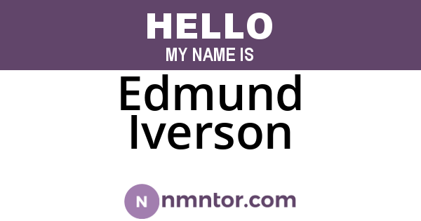 Edmund Iverson