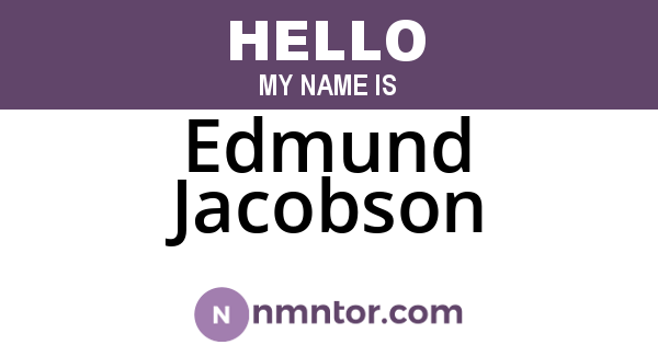 Edmund Jacobson