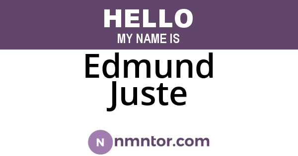 Edmund Juste