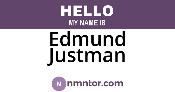 Edmund Justman