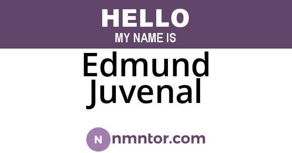 Edmund Juvenal