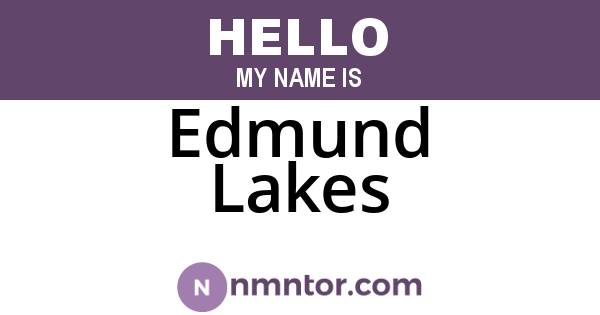Edmund Lakes