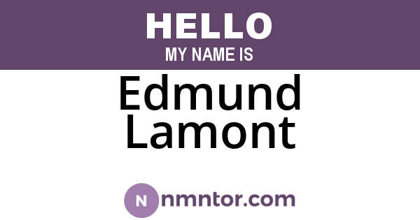 Edmund Lamont