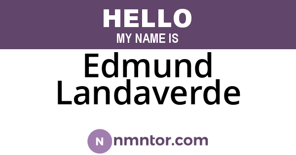 Edmund Landaverde
