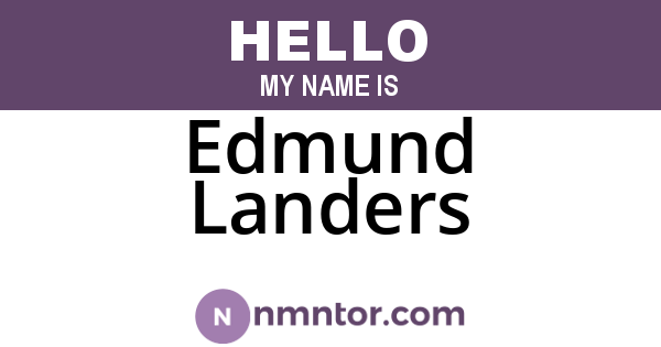 Edmund Landers