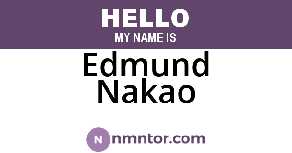 Edmund Nakao